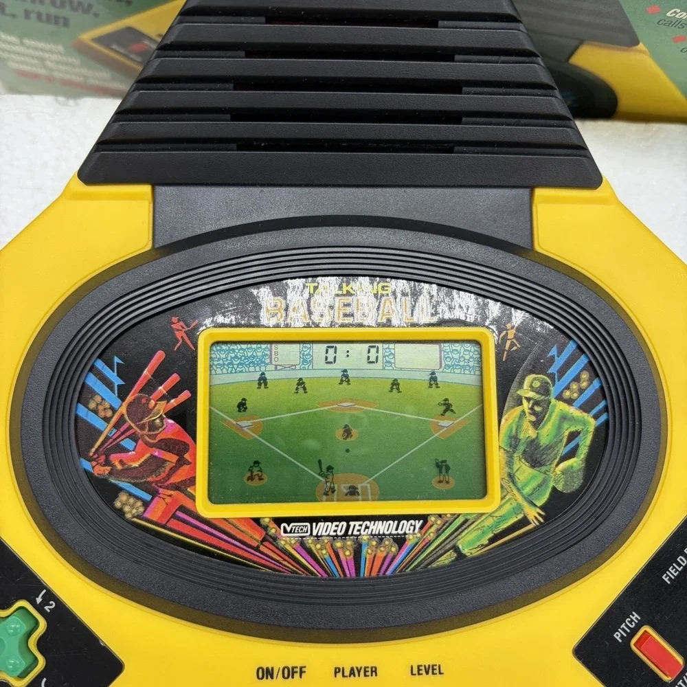 Vintage 1986 Talking Play By Play Baseball Vtech Electronic Game WORKS w/ Box